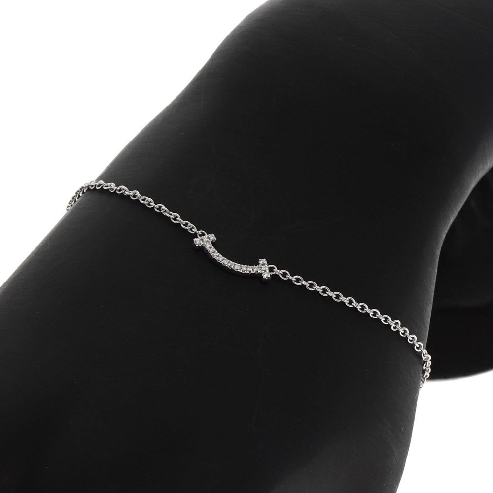 TIFFANY & CO. White Gold Diamond Charm Bracelet - Picture 5 of 6